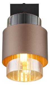 Globo 15560-1C - Faretto da parete MILLEY 1xE27/40W/230V nero/bronzo