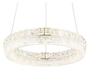 Globo 67387-24 - Lampadario LED dimmerabile a sospensione con cavo LAUREL LED/24W/230V trasparente+telecomando
