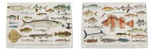 Tovaglietta di stoffa 2 pezzi 45x30 cm Fish - Really Nice Things