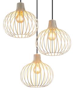 Globo 33379319 - Lampadario a sospensione con cavo MATEO 3xE27/40W/230V beige
