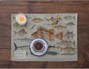 Tovaglietta di stoffa 2 pezzi 45x30 cm Fish - Really Nice Things
