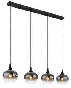 Globo 15548-4H - Lampada a sospensione con cavo MAXY 4xE27/40W/230V nero