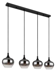 Globo 15548-4H - Lampada a sospensione con cavo MAXY 4xE27/40W/230V nero