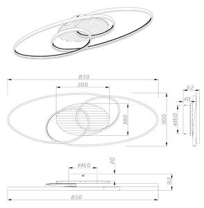 Globo 67362-42 - Plafoniera LED TISHA I LED/40W/230V 3000K 85x30 cm