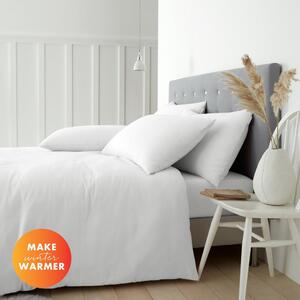 Biancheria da letto singola in flanella bianca 135x200 cm - Catherine Lansfield