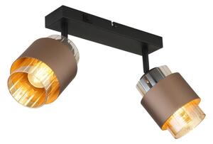 Globo 15560-2C - Faretto MILLEY 2xE27/40W/230V nero/bronzo