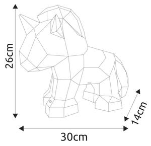 Globo 28088N - Lampada da tavolo decorativa LED ricaricabile e dimmerabile BRONDAR LED/4W/5V 1800 mAh unicorno