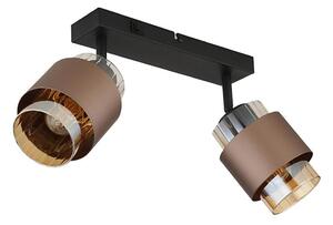 Globo 15560-2C - Faretto MILLEY 2xE27/40W/230V nero/bronzo