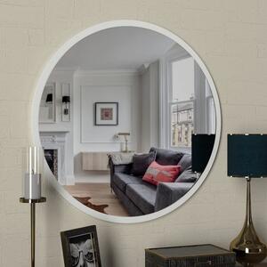 Specchio da parete rotondo con cornice bianca , ⌀ 59 cm Glob - Wallity