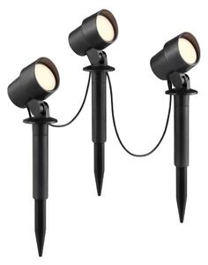Brilliant - Set da 3 lampade LED da esterno KAMARA LED/8,5W/230V IP44 nere