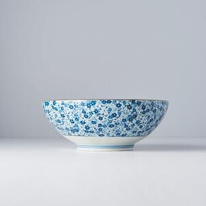 Ciotola in ceramica blu e bianca, ø 21,5 cm Daisy - MIJ