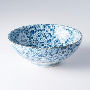 Ciotola in ceramica blu e bianca, ø 21,5 cm Daisy - MIJ