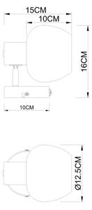 Globo 54662-1 - Faretto da parete orientabile EILEEN 1xE27/40W/230V