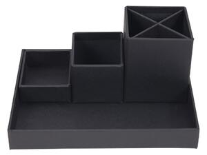 Organizer da scrivania per strumenti di scrittura in 4 pezzi grigio scuro Lena - Bigso Box of Sweden