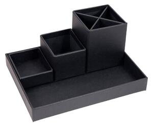 Organizer da scrivania per strumenti di scrittura in 4 pezzi grigio scuro Lena - Bigso Box of Sweden