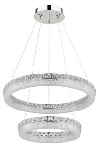Globo 67387-60 - Lampada a sospensione LED dimmerabile su cavo LAUREL LED/60W/230V vetro trasparente + telecomando