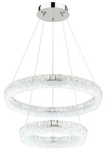 Globo 67387-60 - Lampada a sospensione LED dimmerabile su cavo LAUREL LED/60W/230V vetro trasparente + telecomando