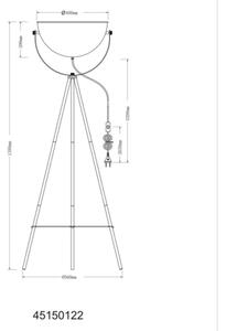 Globo 45150122 - Lampada da terra TIMO 1xE27/40W/230V