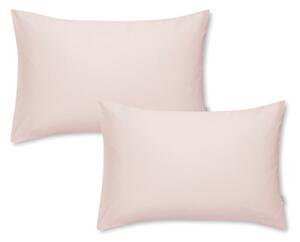 Set di 2 federe in cotone sateen rosa Standard, 50 x 75 cm Cotton Sateen - Bianca