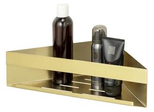 Mensola angolare autoportante per bagno in acciaio inox colore oro Genova Matt - Wenko
