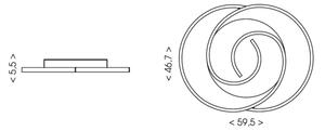 Brilagi - Plafoniera da soffitto dimmerabile a LED VELO XL LED/83W/230V 46,7x59,5 cm + telecomando