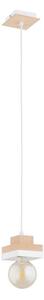 Lampadario a sospensione MIKO 1xE27/15W/230V bianco/beige
