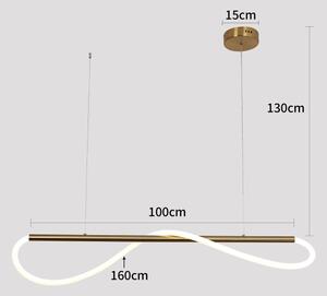 Lampadario sospeso su cavo LED MELECA LED/24W/230V 3000/4000/6000K 100 cm dorato