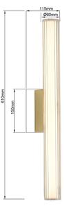 Illuminazione LED per specchio da bagno LINEA LED/12W/230V 3000/4000/6000K IP44 61 cm oro