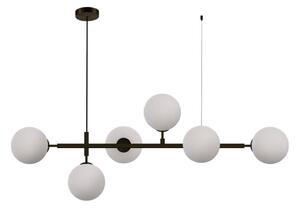 Lampadario a cavo ALISA 6xE14/40W/230V nero