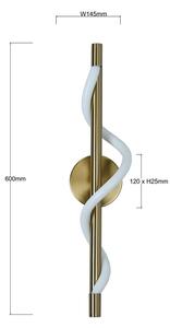 Lampada da parete LED MELECA LED/12W/230V 3000/4000/6000K dorata