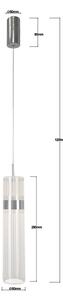 Lampadario LED su cavo AMBIENTE, 6W, 230V, 3000/4000/6000K (temperatura colore selezionabile), finitura cromo lucido
