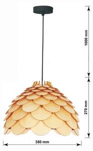 Lampada a sospensione con cavo BURGO 1xE27/60W/230V diam. 35 cm