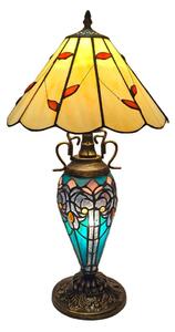 Brilagi - Lampada da tavolo Tiffany a vetri colorati FOLIA 1xE27/60W/230V + 1xE14/40W