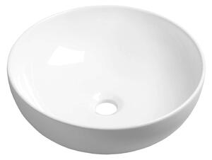 Sapho Lavabi - Lavabo Rondane, diametro 400 mm, senza foro per miscelatore, senza troppopieno, bianco AR435