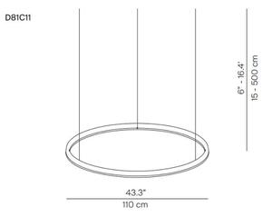 Luceplan - Compendium Circle Lampada LED a Sospensione Ø110 Alu