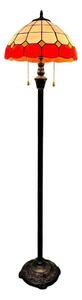 Brilagi - Lampada da terra in vetro Tiffany SIENNA 2xE27/60W/230V