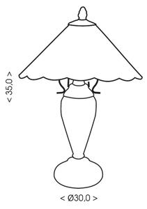 Brilagi - Lampada da tavolo in stile Tiffany FOLIA 1xE27/60W/230V + 1xE14/40W
