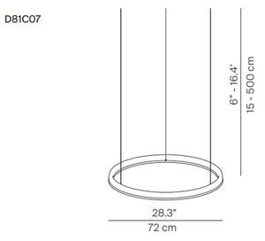 Luceplan - Compendium Circle Lampada LED a Sospensione Ø72 Alu