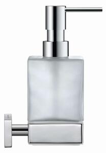 Duravit Karree - Dispenser di sapone liquido con supporto, cromo/vetro opaco 0099541000