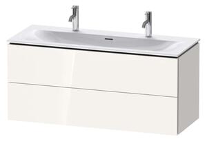 Duravit L-Cube - Mobile da lavabo 550x1220x481 mm, 2 cassetti, bianco lucido LC630902222