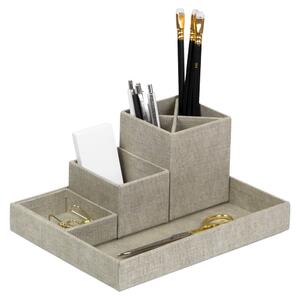 Organizzatore da tavolo 4 pezzi beige Lena - Bigso Box of Sweden