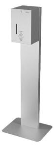 Sanela Dispenser in acciaio inox - Dispenser di disinfettante touchless con supporto, acciaio inox SLZN 59ES