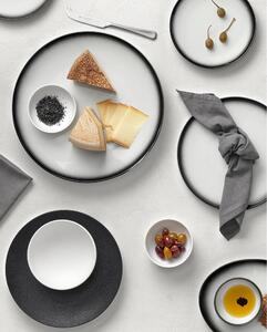 Piatto da dessert in ceramica bianca e nera Caviar, ø 20 cm - Maxwell & Williams