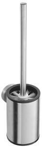 Sapho X-STEEL - Scopino WC a parete, con supporto, acciaio inox spazzolato XS305