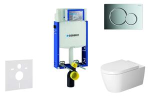 Geberit Combifix - Set per WC sospeso, modulo di installazione e copriwater ME by Starck, Rimless, SoftClose, placca di comando Sigma01, cromo lucido 110.302.00.5 NM2