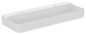 Ideal Standard Conca Ceram - Lavabo doppio da appoggio 1200x450 mm, senza troppopieno, fori per miscelatore, bianco T384401