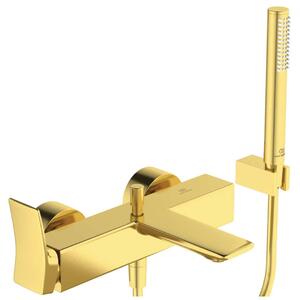 Ideal Standard Conca Tap - Miscelatore per vasca da bagno con accessori, Brushed Gold BC763A2