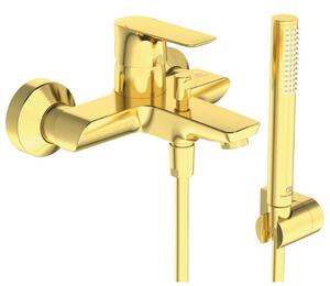 Ideal Standard Connect Air - Miscelatore per vasca da bagno con accessori, Brushed Gold A7056A2