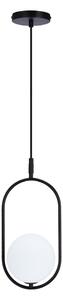 Lampada a sospensione nera con paralume in vetro 18,5x15 cm Cordel - Candellux Lighting