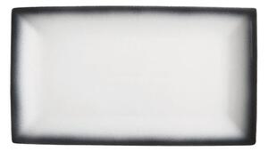 Piatto in ceramica bianca e nera Caviar, 34,5 x 19,5 cm - Maxwell & Williams